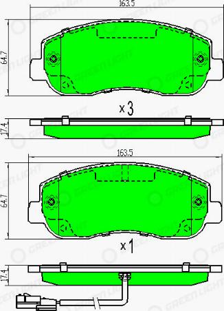 AutomotiveAdriado GLBP0104 - Тормозные колодки, дисковые, комплект unicars.by