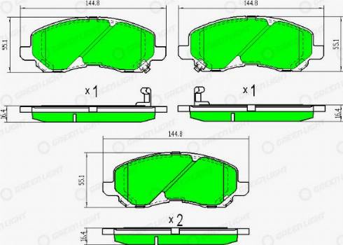 AutomotiveAdriado GLBP0102 - Тормозные колодки, дисковые, комплект unicars.by