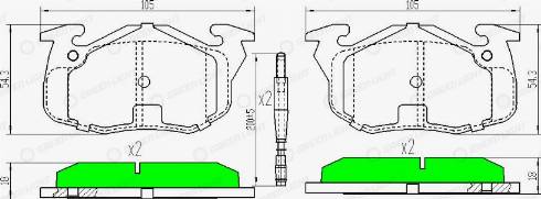 AutomotiveAdriado GLBP0107 - Тормозные колодки, дисковые, комплект unicars.by