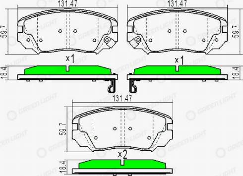 AutomotiveAdriado GLBP0114 - Тормозные колодки, дисковые, комплект unicars.by