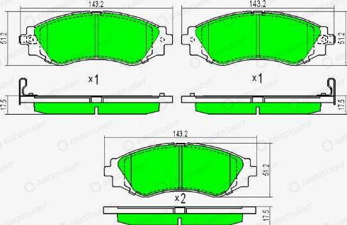 AutomotiveAdriado GLBP0186 - Тормозные колодки, дисковые, комплект unicars.by