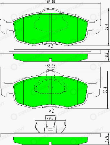 AutomotiveAdriado GLBP0187 - Тормозные колодки, дисковые, комплект unicars.by