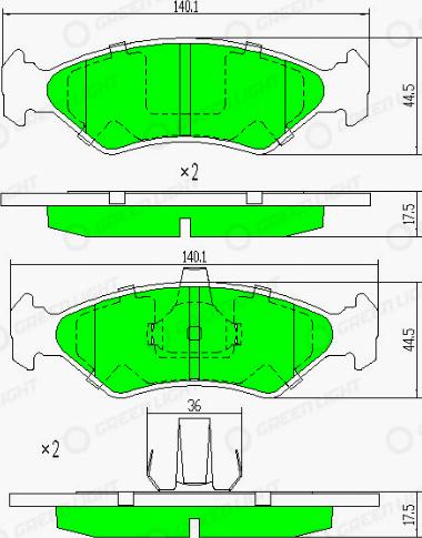 AutomotiveAdriado GLBP0139 - Тормозные колодки, дисковые, комплект unicars.by