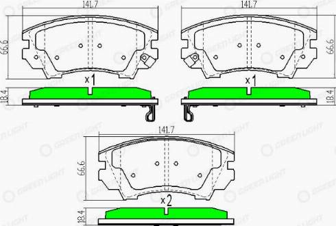 AutomotiveAdriado GLBP0133 - Тормозные колодки, дисковые, комплект unicars.by