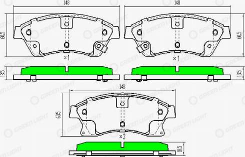 AutomotiveAdriado GLBP0132 - Тормозные колодки, дисковые, комплект unicars.by