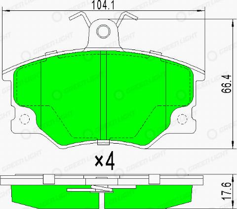 AutomotiveAdriado GLBP0174 - Тормозные колодки, дисковые, комплект unicars.by