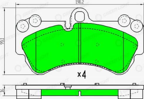 AutomotiveAdriado GLBP0364 - Тормозные колодки, дисковые, комплект unicars.by