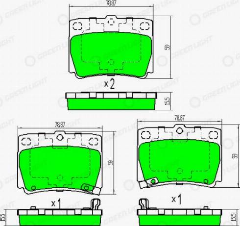 AutomotiveAdriado GLBP0361 - Тормозные колодки, дисковые, комплект unicars.by