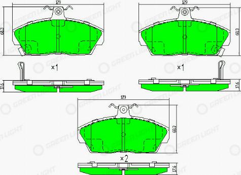 AutomotiveAdriado GLBP0314 - Тормозные колодки, дисковые, комплект unicars.by