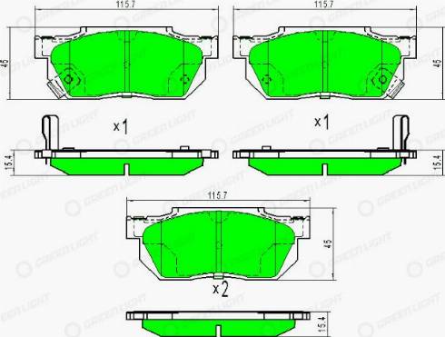 AutomotiveAdriado GLBP0388 - Тормозные колодки, дисковые, комплект unicars.by