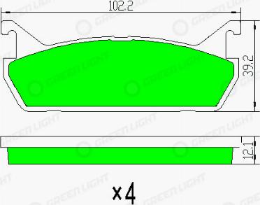 AutomotiveAdriado GLBP0387 - Тормозные колодки, дисковые, комплект unicars.by