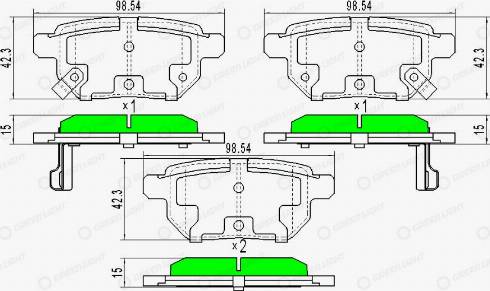 AutomotiveAdriado GLBP0330 - Тормозные колодки, дисковые, комплект unicars.by