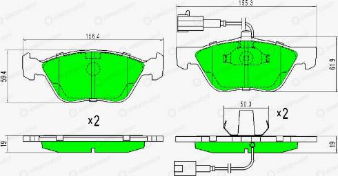 AutomotiveAdriado GLBP0323 - Тормозные колодки, дисковые, комплект unicars.by