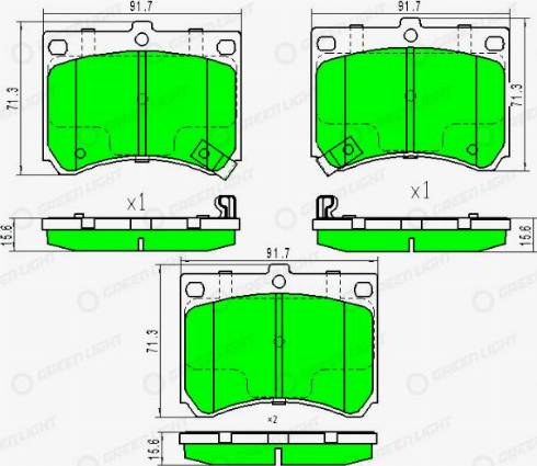 AutomotiveAdriado GLBP0376 - Тормозные колодки, дисковые, комплект unicars.by