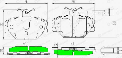 AutomotiveAdriado GLBP0256 - Тормозные колодки, дисковые, комплект unicars.by