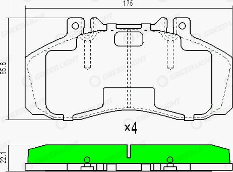 AutomotiveAdriado GLBP0261 - Тормозные колодки, дисковые, комплект unicars.by