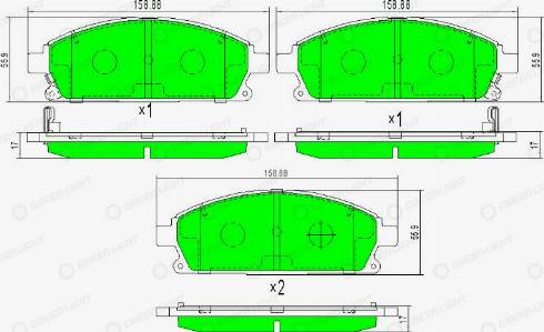 AutomotiveAdriado GLBP0263 - Тормозные колодки, дисковые, комплект unicars.by