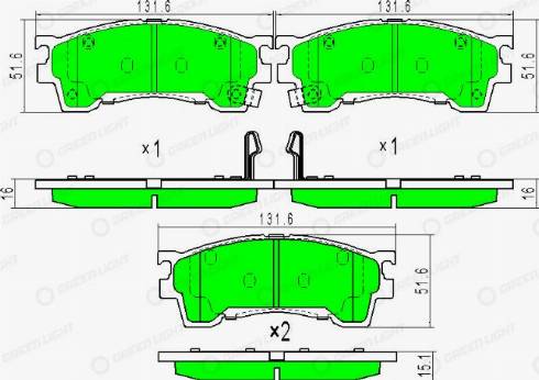 AutomotiveAdriado GLBP0200 - Тормозные колодки, дисковые, комплект unicars.by