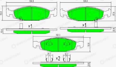 AutomotiveAdriado GLBP0212 - Тормозные колодки, дисковые, комплект unicars.by