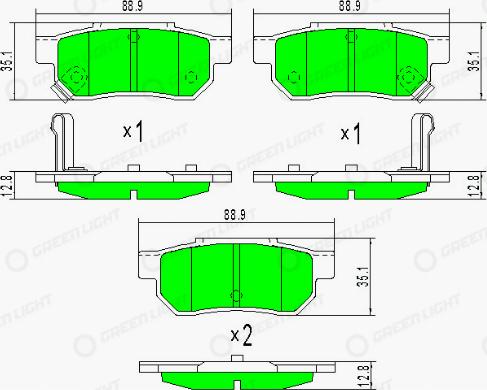 AutomotiveAdriado GLBP0283 - Тормозные колодки, дисковые, комплект unicars.by