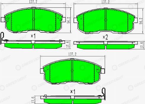 AutomotiveAdriado GLBP0287 - Тормозные колодки, дисковые, комплект unicars.by