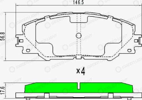 AutomotiveAdriado GLBP0230 - Тормозные колодки, дисковые, комплект unicars.by