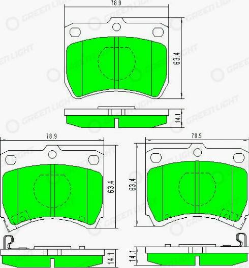 AutomotiveAdriado GLBP0274 - Тормозные колодки, дисковые, комплект unicars.by