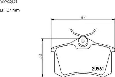 Automotor France ABP9615 - Тормозные колодки, дисковые, комплект unicars.by