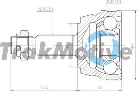 Autoteam G400815 - Шарнирный комплект, ШРУС, приводной вал unicars.by