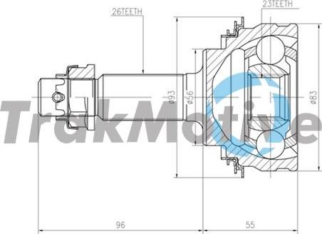 Autoteam G400816 - Шарнирный комплект, ШРУС, приводной вал unicars.by