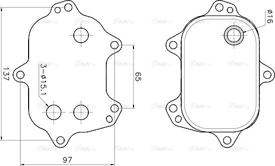 Ava Quality Cooling AI3456 - Масляный радиатор, двигательное масло unicars.by