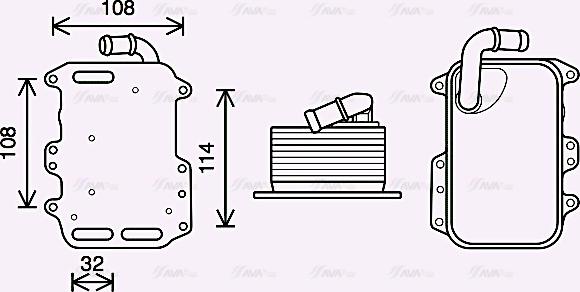 Ava Quality Cooling AI3405 - Масляный радиатор, двигательное масло unicars.by