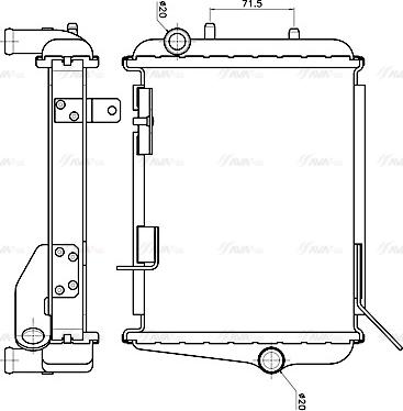 Ava Quality Cooling AI2453 - Радиатор, охлаждение двигателя unicars.by