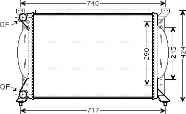 Ava Quality Cooling AI 2195 - Радиатор, охлаждение двигателя unicars.by