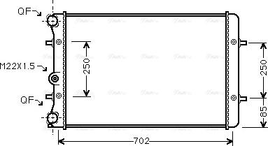 Ava Quality Cooling AI 2155 - Радиатор, охлаждение двигателя unicars.by