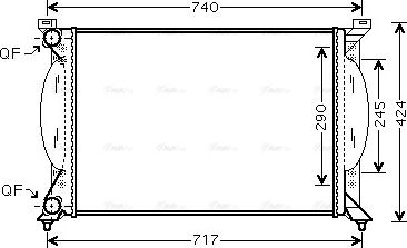 Ava Quality Cooling AI 2201 - Радиатор, охлаждение двигателя unicars.by