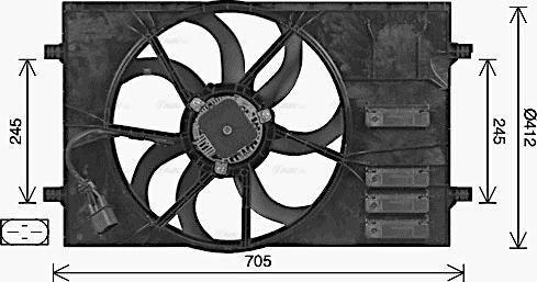 Ava Quality Cooling AI7524 - Вентилятор, охлаждение двигателя unicars.by