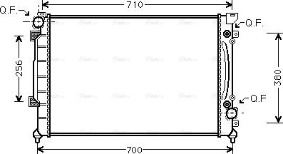 Ava Quality Cooling AIA2157 - Радиатор, охлаждение двигателя unicars.by