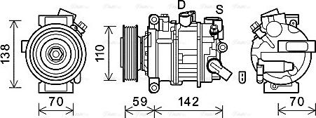 Ava Quality Cooling AIK401 - Компрессор кондиционера unicars.by