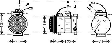 Ava Quality Cooling AIAK015 - Компрессор кондиционера unicars.by