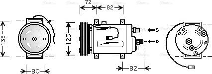 Ava Quality Cooling AIAK178 - Компрессор кондиционера unicars.by