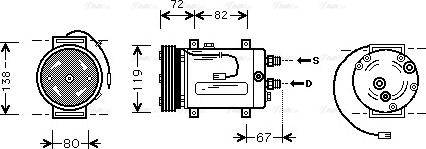 Ava Quality Cooling AIAK177 - Компрессор кондиционера unicars.by