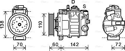 Ava Quality Cooling AIAK344 - Компрессор кондиционера unicars.by