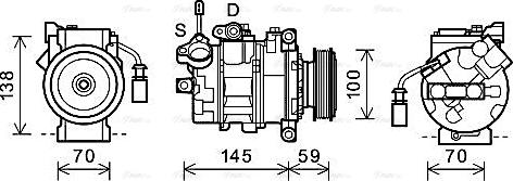 Ava Quality Cooling AIAK342 - Компрессор кондиционера unicars.by