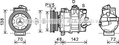 Ava Quality Cooling AIK359 - Компрессор кондиционера unicars.by