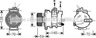 Ava Quality Cooling AIAK314 - Компрессор кондиционера unicars.by