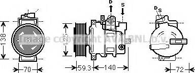 Ava Quality Cooling AIAK313 - Компрессор кондиционера unicars.by