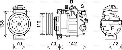 Ava Quality Cooling AIAK381 - Компрессор кондиционера unicars.by