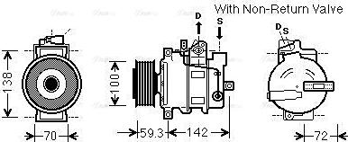 Ava Quality Cooling AIAK334 - Компрессор кондиционера unicars.by