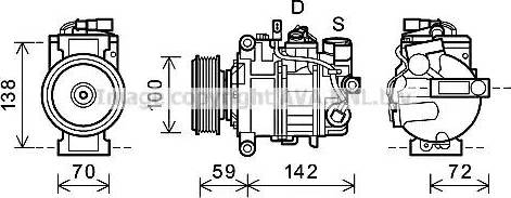 Ava Quality Cooling AIAK338 - Компрессор кондиционера unicars.by